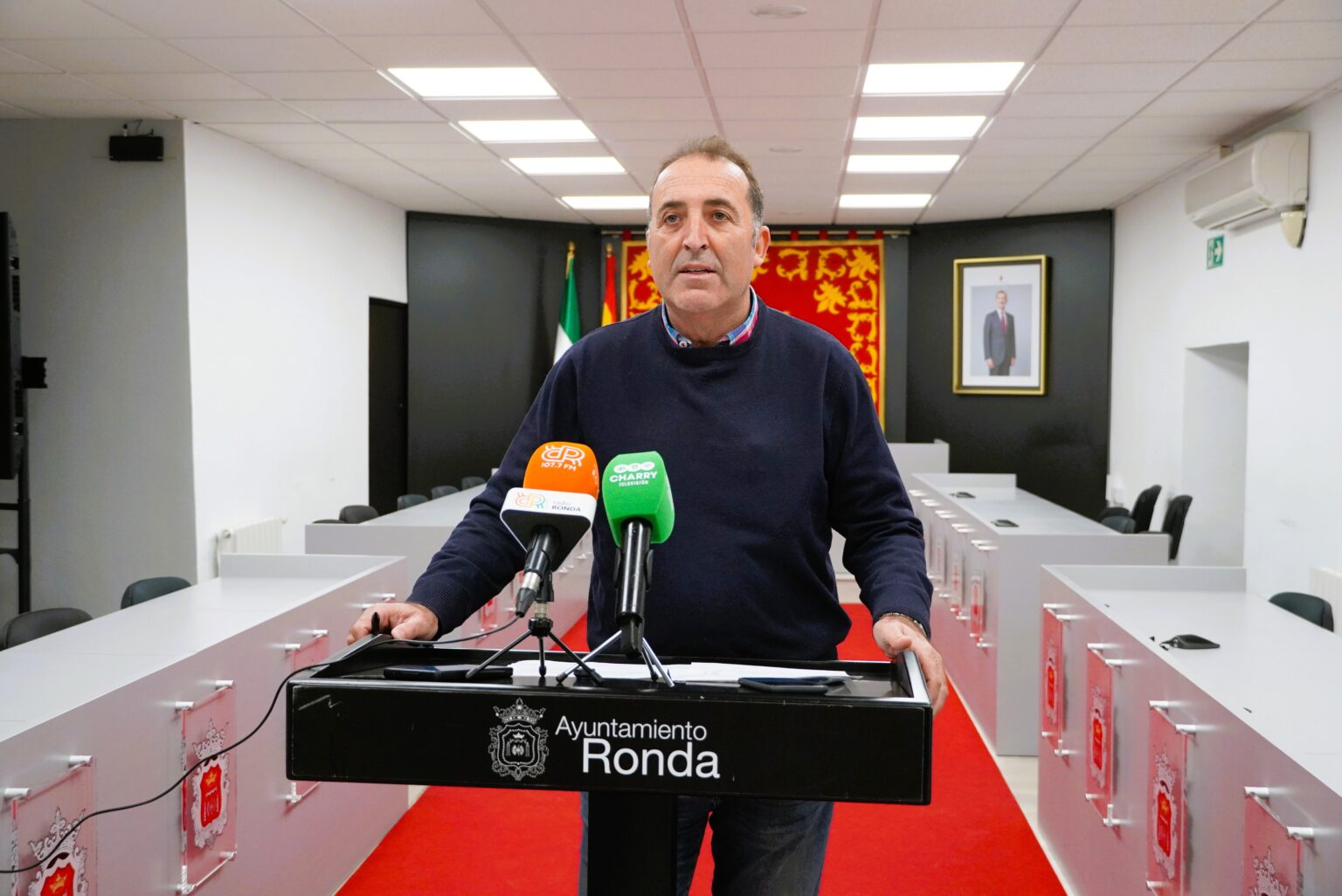 El delegado de Agricultura, Juan Carlos González, en rueda de prensa