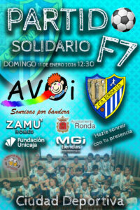 Cartel anunciador del evento, entre el CD Ronda y el AVOI CF