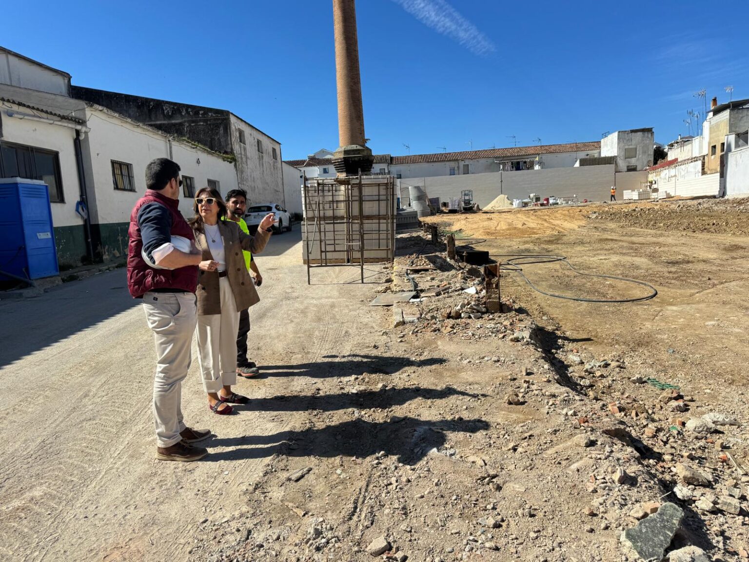 La alcaldesa, María de la Paz Fernández, ha visitado los trabajos
