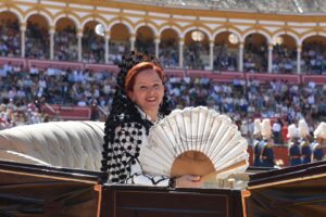 La presidenta de las Damas Goyescas, Milagros Naranjo, participó en la XL Exhibición de Enganches