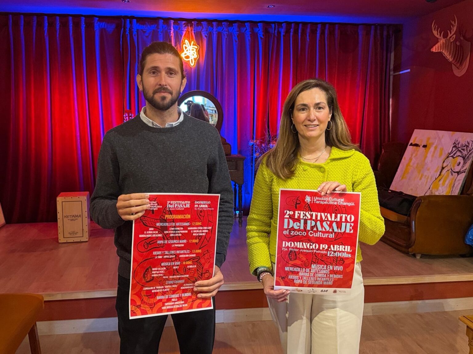 Nicolás Salgueiro y Cristina Durán en la presentación del evento