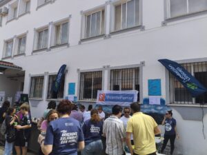 Tras la prueba, el IES Rodríguez Delgado organizó una paella solidaria