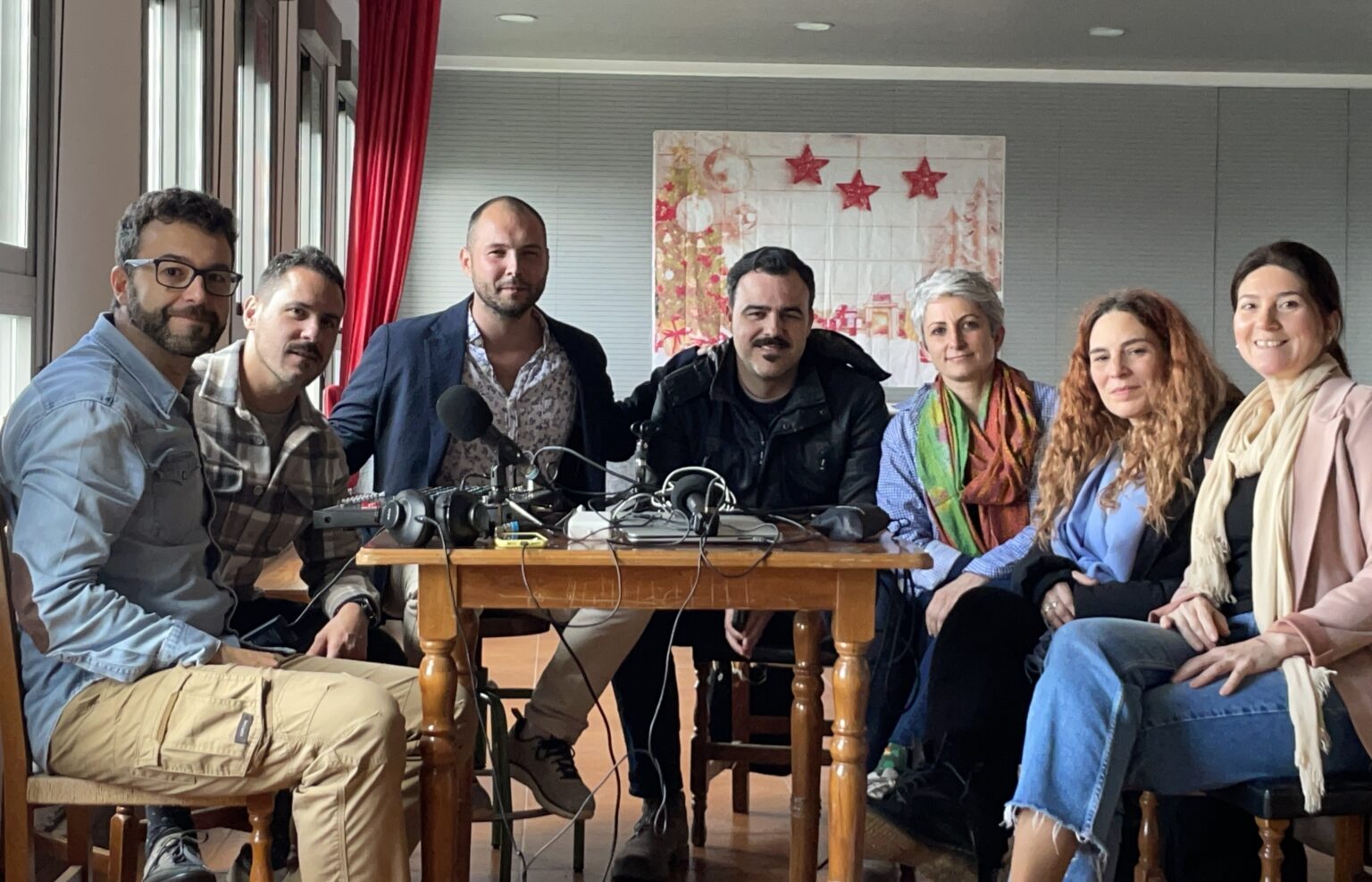Imagen de la grabación del podcast
