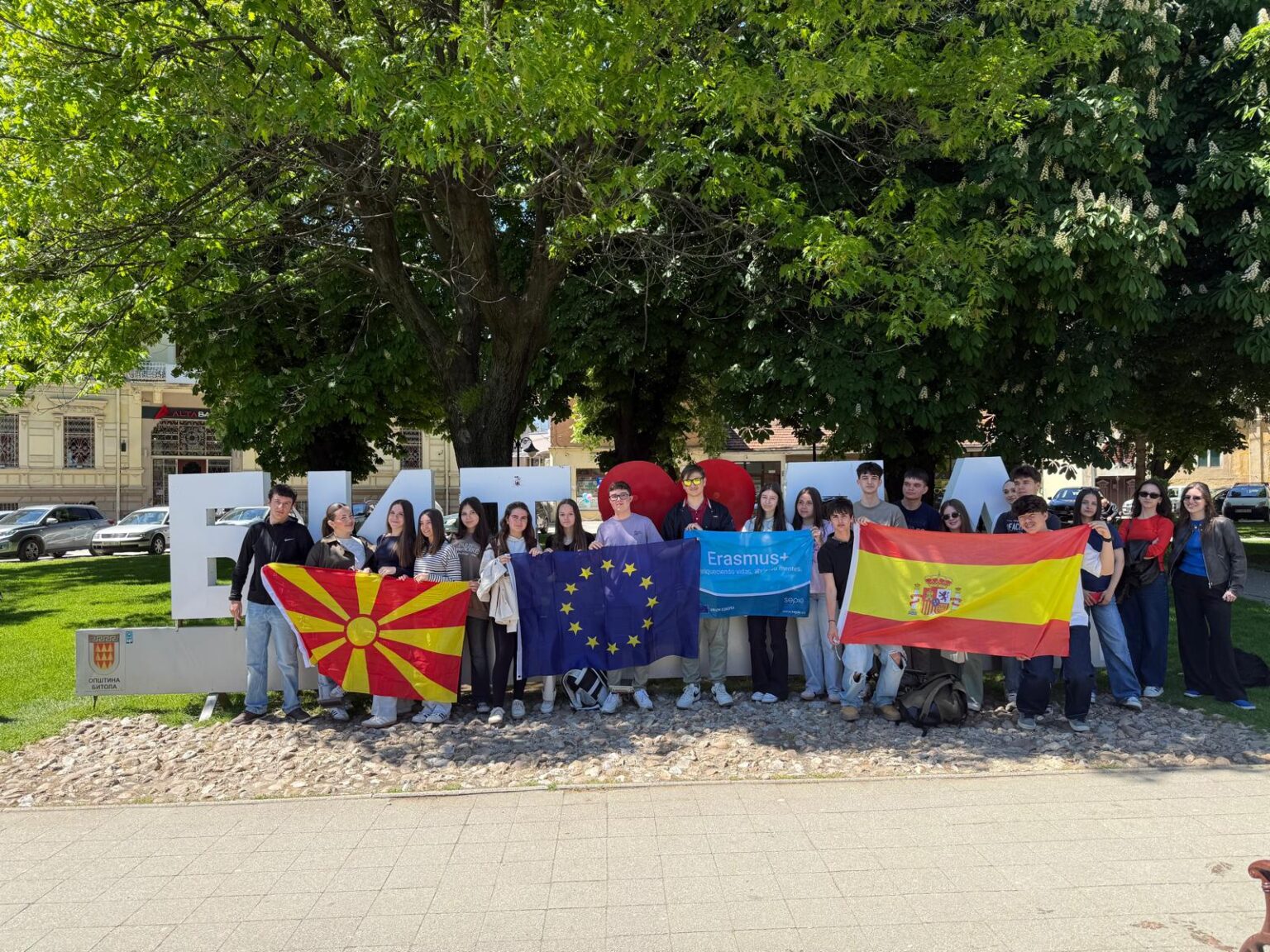 Imagen de los alumnos en Bitola, Macedonia del Norte