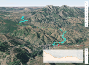 Imagen en 3D de ruta en la Sierra de las Nieves