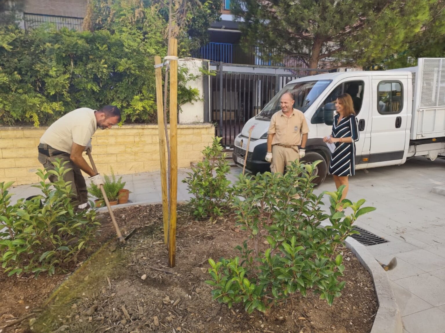 Trabajos realizados en la calle Virgen de Fátima, en la barriada de La Dehesa