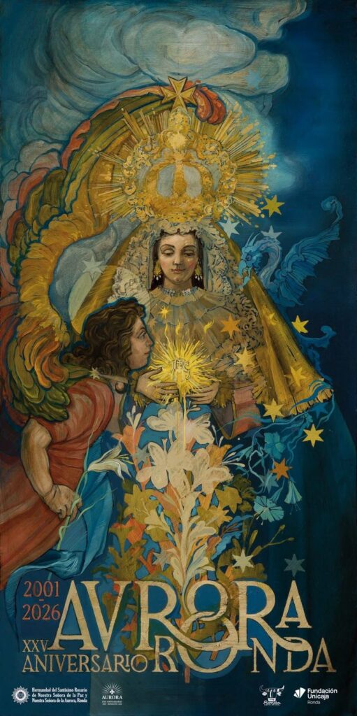 Imagen del cartel de la Hermandad de la Aurora completo