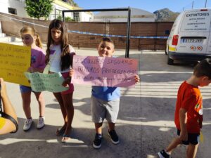 Los alumnos también han participado en la concentración