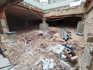 Estado de las instalaciones del colegio de Benaoján en la jornada de ayer, miércoles