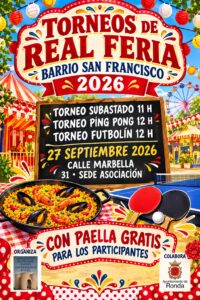 Cartel anunciador de los torneos del barrio de San Francisco