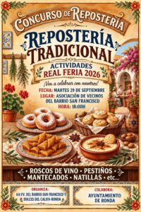 También habrá un concurso de repostería tradicional