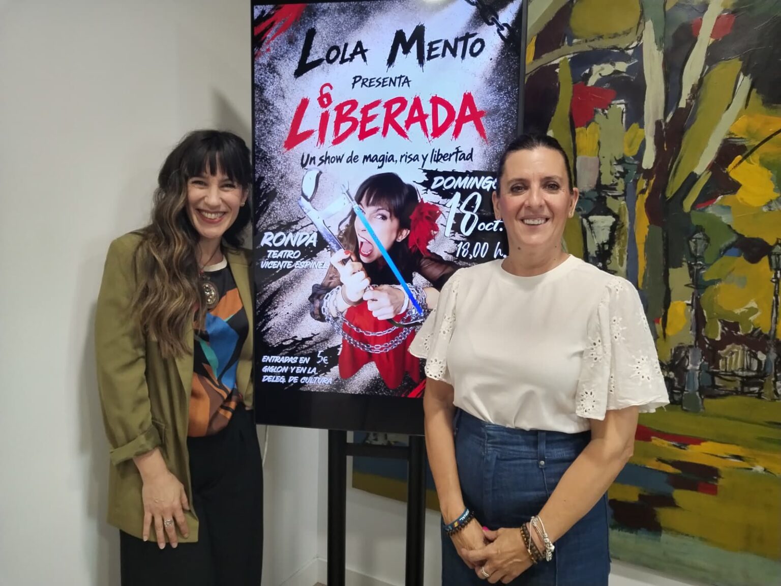 Rebeca Muñoz y Lola Mento en rueda de prensa