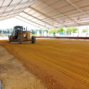 Imagen de los preparativos en la pista
