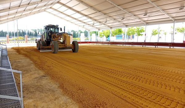 Imagen de los preparativos en la pista