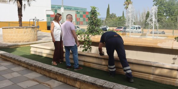 La delegada de Obras, Concha Muñoz, en la finalización de las obras