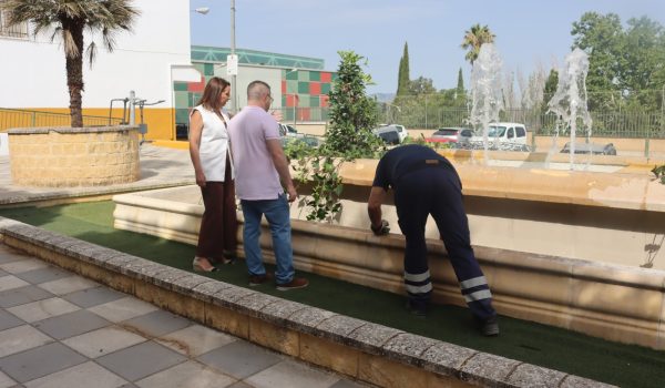 La delegada de Obras, Concha Muñoz, en la finalización de las obras