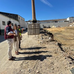 La alcaldesa, María de la Paz Fernández, ha visitado los trabajos