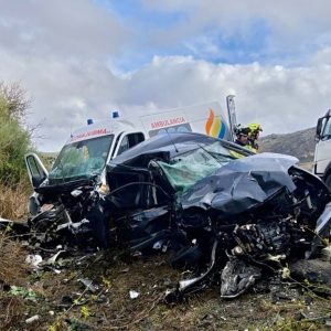 Imagen del vehículo afectado en el accidente | Consorcio Provincial de Bomberos