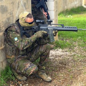 Imagen de un ejercicio de combate en población que ha tenido lugar esta mañana.