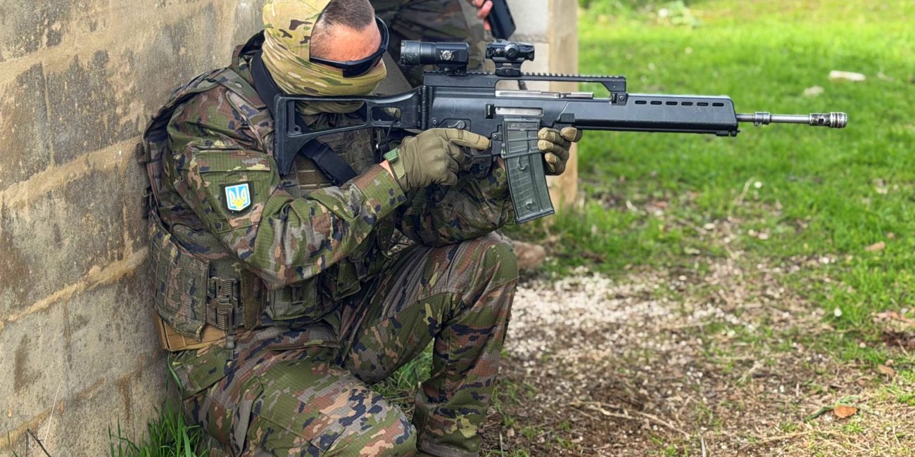 Imagen de un ejercicio de combate en población que ha tenido lugar esta mañana.