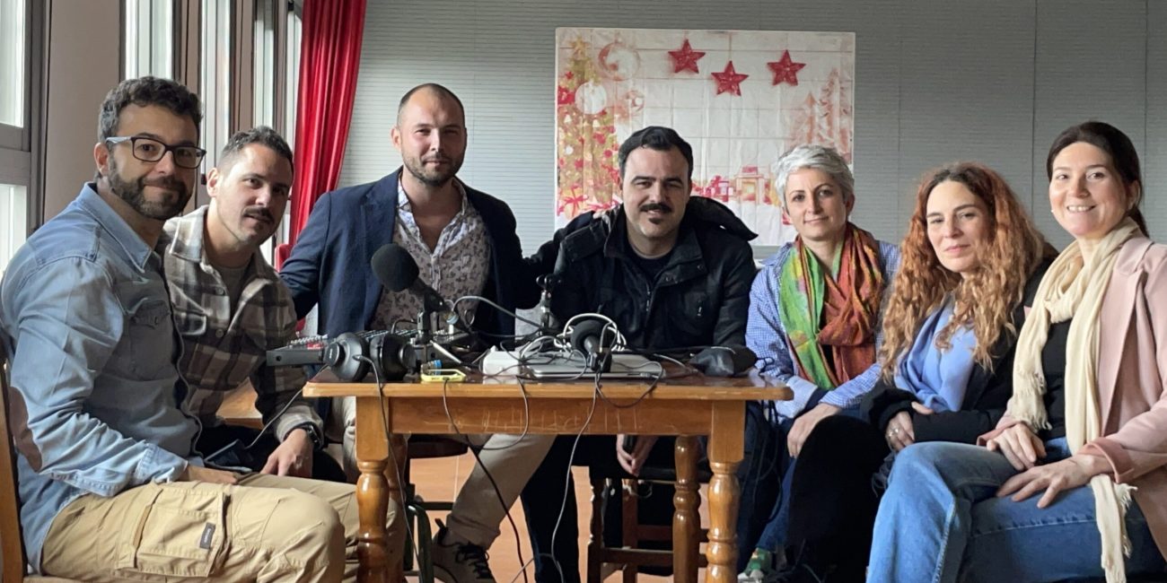 Imagen de la grabación del podcast