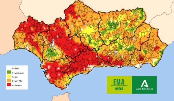 Mapa riesgo de incendio - Plan Infoca