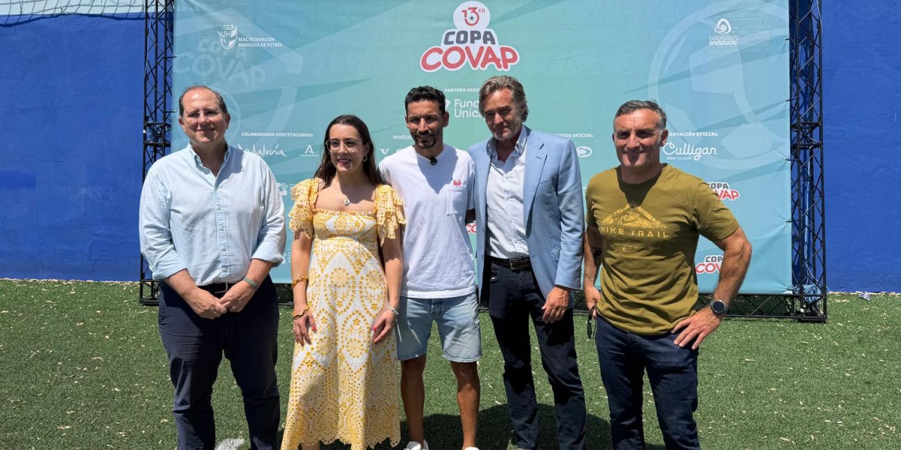 Jesús Navas, embajador de la Copa COVAP, estuvo presente en este evento deportivo.