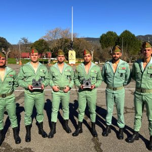 Los marchadores del Tercio Alejandro Farnesio, esta mañana en el Patio de Armas del Cuartel de La Legión en Ronda