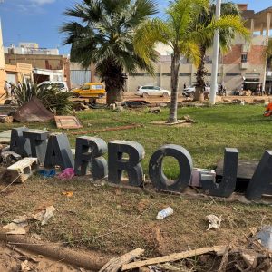 Imagen de la localidad tras la inundación el pasado año.