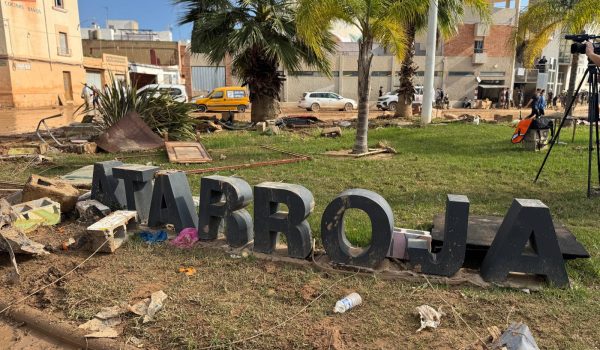 Imagen de la localidad tras la inundación el pasado año. Imagen de la localidad tras la inundación el pasado año.