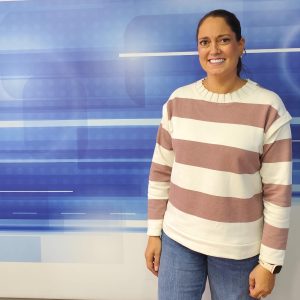 Isa Cuartero en los estudios de CharryTV.