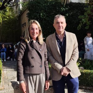 Vilas, junto a la concejal de Educación, Alicia López