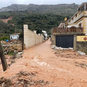 En este estado se encontraba esta barriada de Benaoján hace apenas una semana