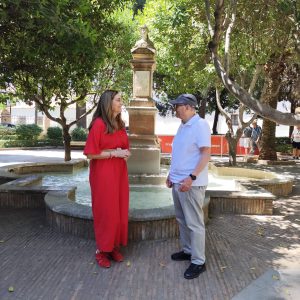 Durán y García en la plaza Duquesa de Parcent