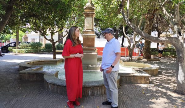 Durán y García en la plaza Duquesa de Parcent