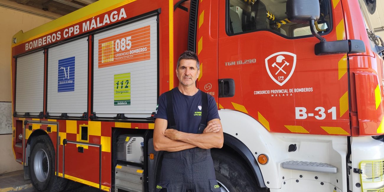Porras en el Parque de Bomberos de Ronda