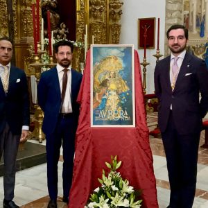 La obra representa la Natividad de María, ilustrando a la Virgen como la Aurora