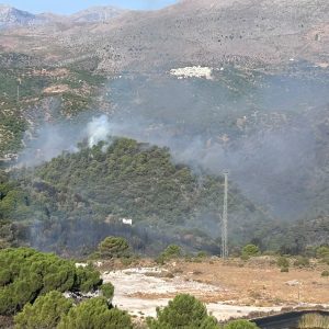Estado del incendio durante la jornada de ayer.