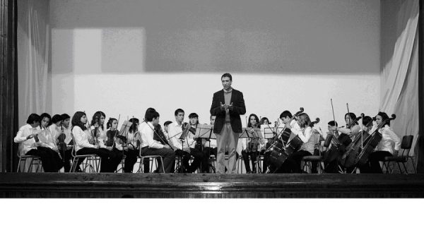 Los alumnos del Conservatorio Ramón Corrales, en uno de sus numerosos actos.