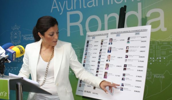 María del Carmen Martínez, durante la rueda de prensa de esta mañana.