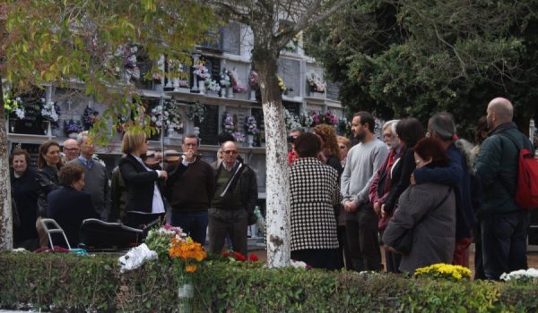 Imagen del acto que se celebró el jueves en el Cementerio de San Lorenzo.