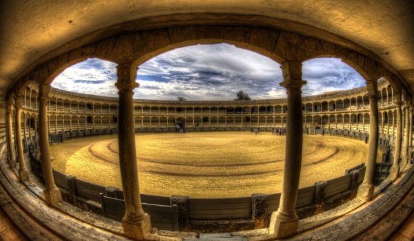Fotografía ganadora, con la perspectiva distorsionada gracias a un objetivo ojo de pez.