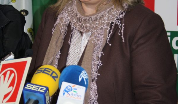 Isabel Barriga, durante su comparecencia ante los medios en la tarde de ayer.