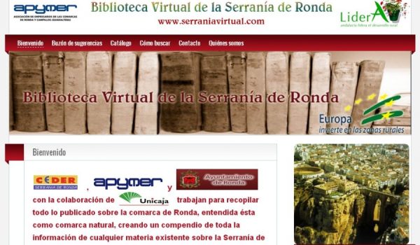 La Biblioteca Virtual de la Serranía de Ronda puede consultarse a través de la red.