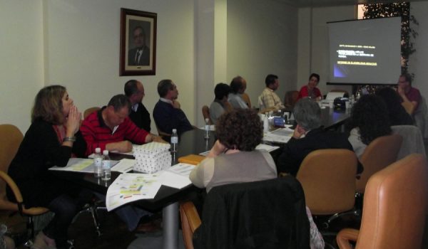 Momento de la reunión del Consejo Territorial del Grupo de Desarrollo Rural de la Serranía de Ronda en la sede de APYMER.