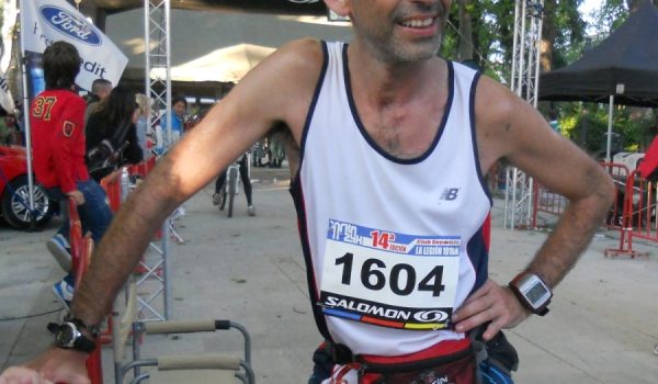 Juan Manuel Cortés, tras su llegada a meta.