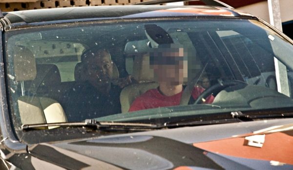 Marín Lara, entrando a los juzgados alrededor de las doce del mediodía.