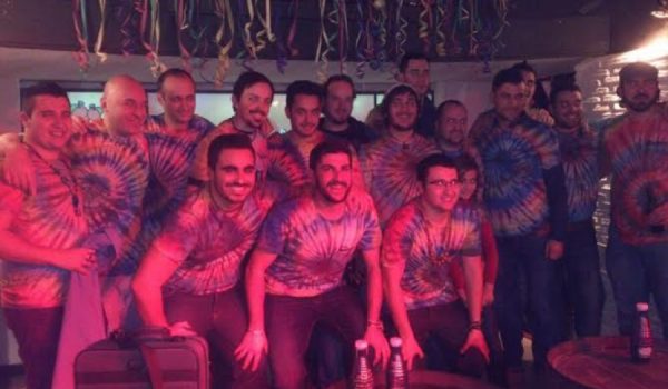 Los componentes de la agrupación, en uno de sus últimos ensayos en la Sala QMD.