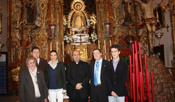 Dentro del Santuario de la Virgen de la Paz se han dedicado unas palabras a Pedro González.
