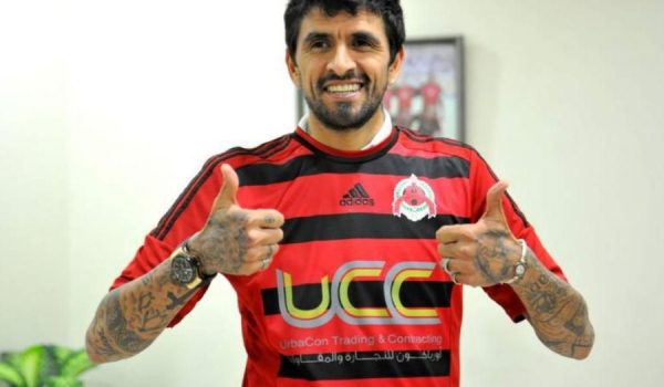 Lucho González, en su presentación como jugador del Al-Rayyan.